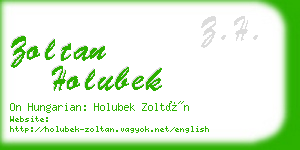 zoltan holubek business card